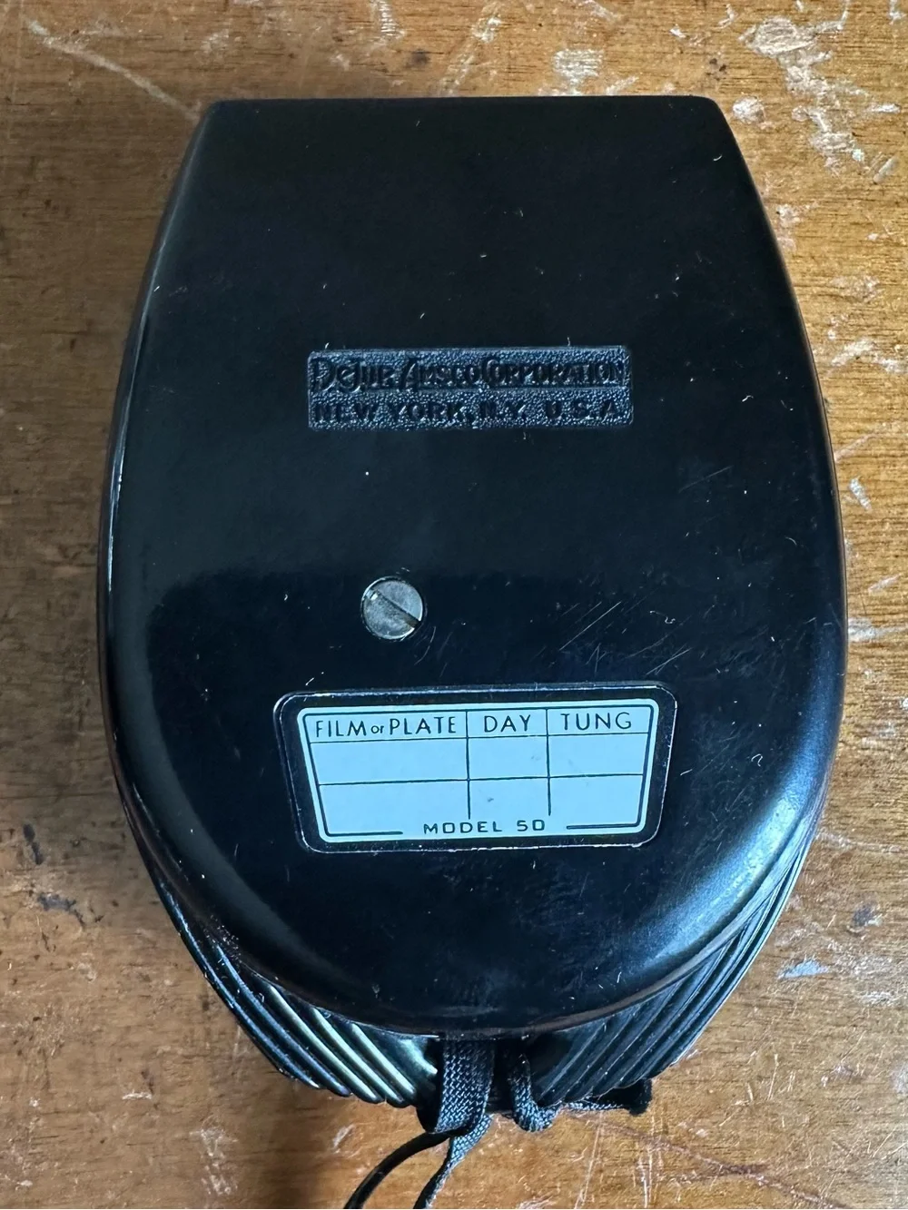 Vintage DeJUR Model 50 ASA Exposure Light Meter w/Leather Case USA Made